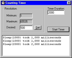 Create a code based counting timer.
