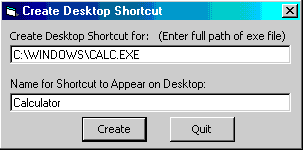 Create Desktop Shortcuts, Determine the location of Special Folders and Refresh the Desktop