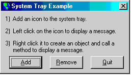 Add your application's icon to the system tray and respond to mouse events.