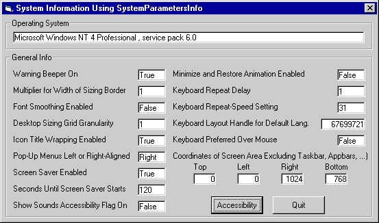 System Parameters Information