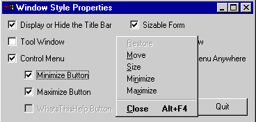 Change read only form properties at run time.