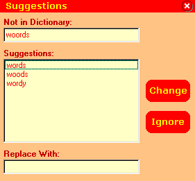 selecting a replacement word